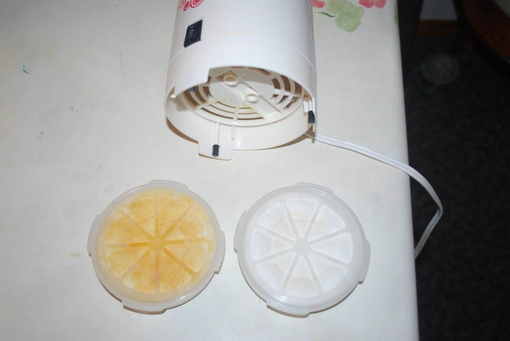 Fan diffuser wtih clean & dirty pads